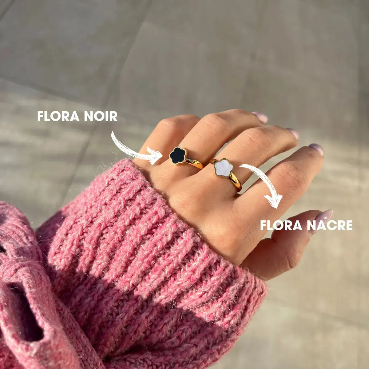 BAGUE FLORA NOIRE NALAYA