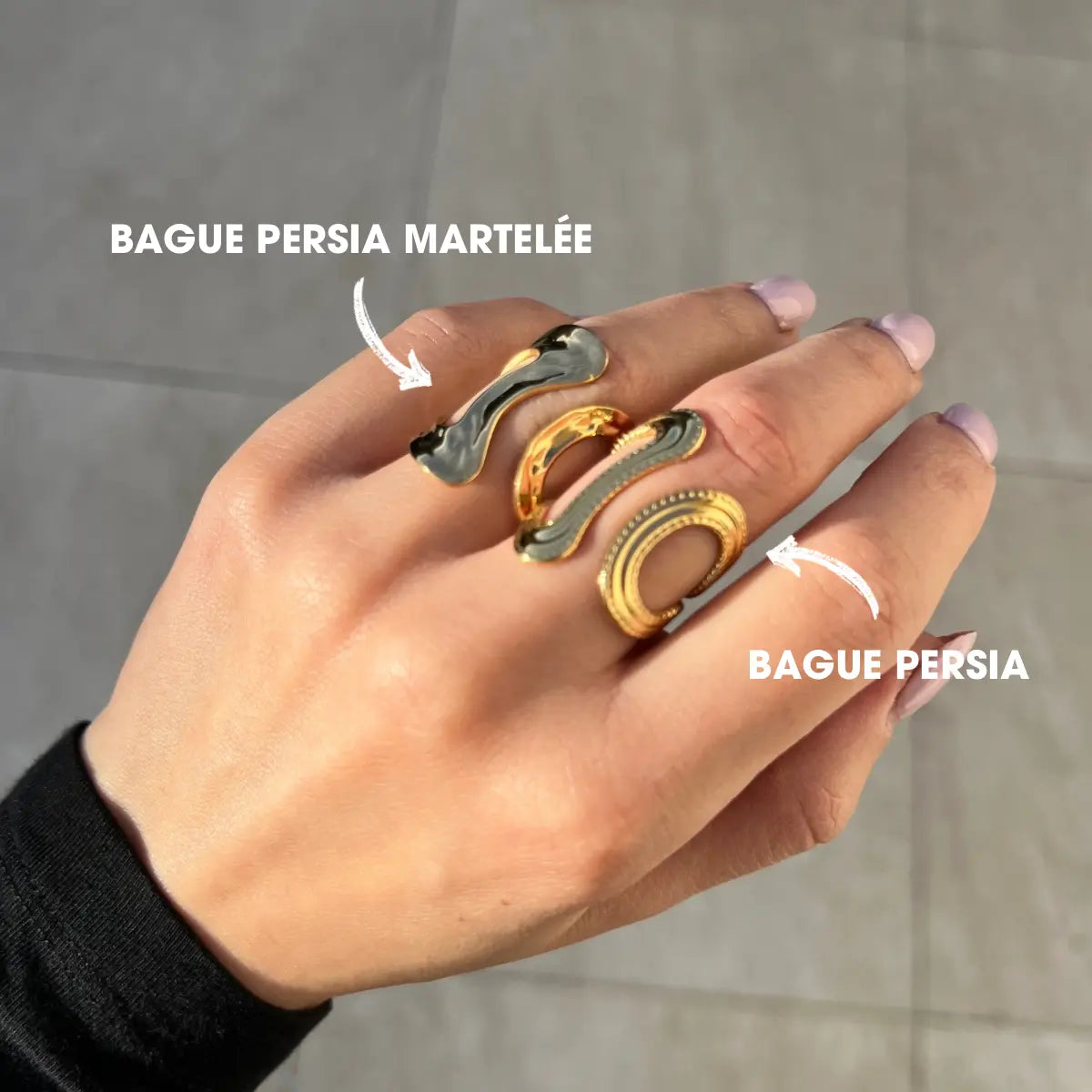 BAGUE PERSIA MARTELÉE NALAYA
