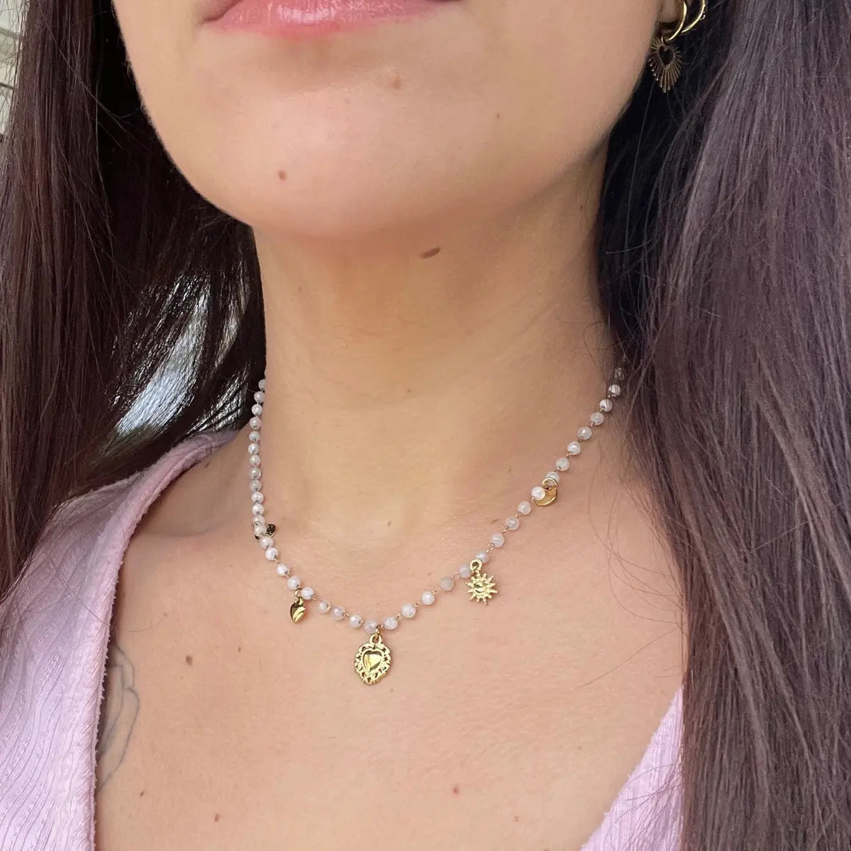 COLLIER LOLA JADE BLANC NALAYA