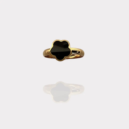 BAGUE FLORA NOIRE NALAYA