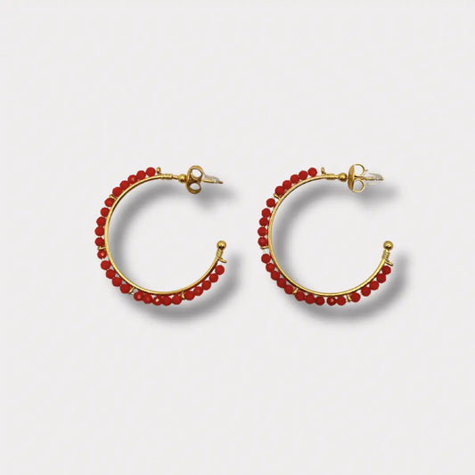 BOUCLES D'OREILLES CALISTA CORNALINE NALAYA
