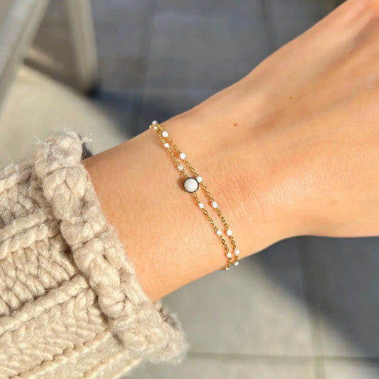 BRACELET DUO JADE BLANC NALAYA