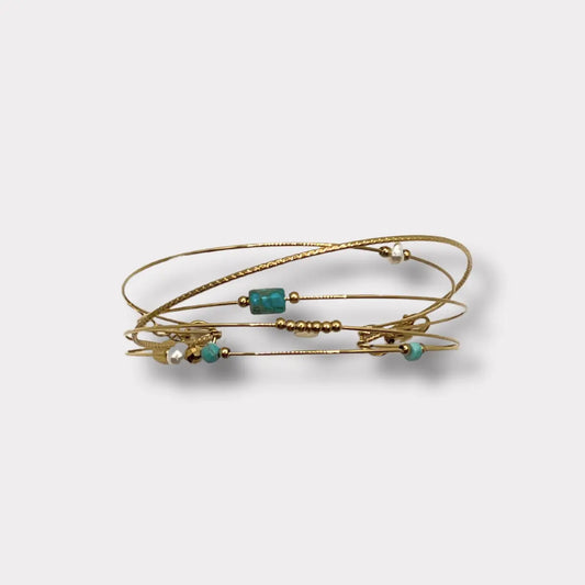 JONC MÉLYA HOWLITE BLEUE NALAYA